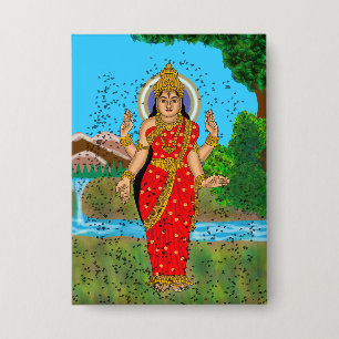 Goddess Bhramari Button