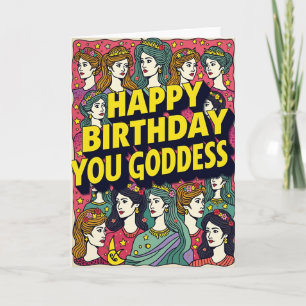 Goddess Birthday Art Card