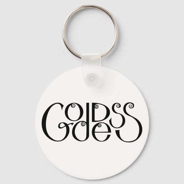 Goddess black Keychain (Front)