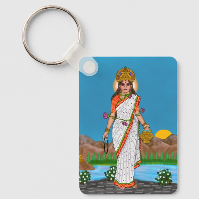 Goddess Brahmacharini Keychain (Front)