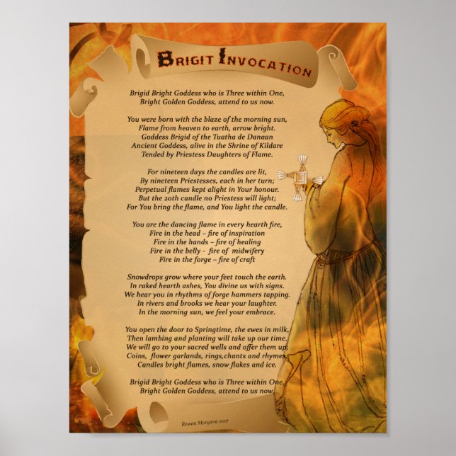 GODDESS BRIGID INVOCATION POSTER (Front)