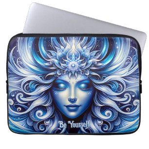 Goddess Celestial Blue Head January - Laptop Sleeve