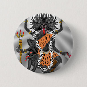 Goddess Chamunda Button
