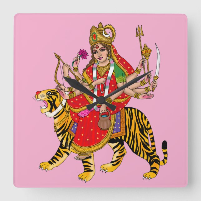 Goddess Chandraghanta Wall Clock (Front)