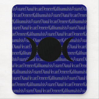 Goddess Chant (dark blue) Mouse Pad