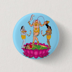 Goddess Chinnamastika Button