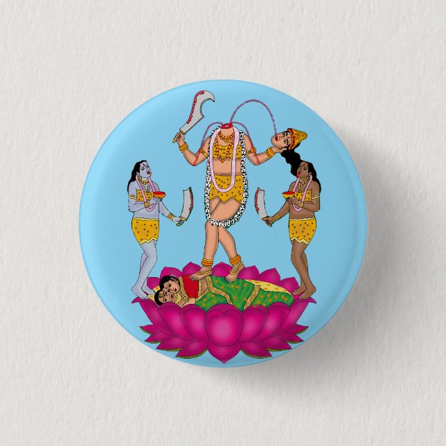 Goddess Chinnamastika Button (Front)