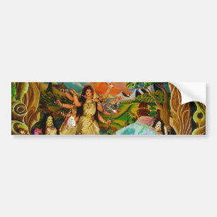 Goddess Durga at Durga festival in Burdwan Bumper Sticker