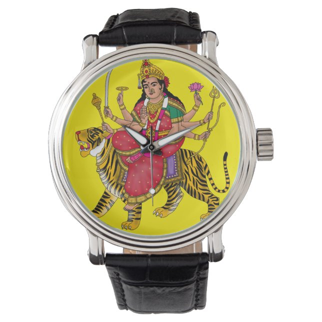 Goddess Durga Clock Watch (Front)