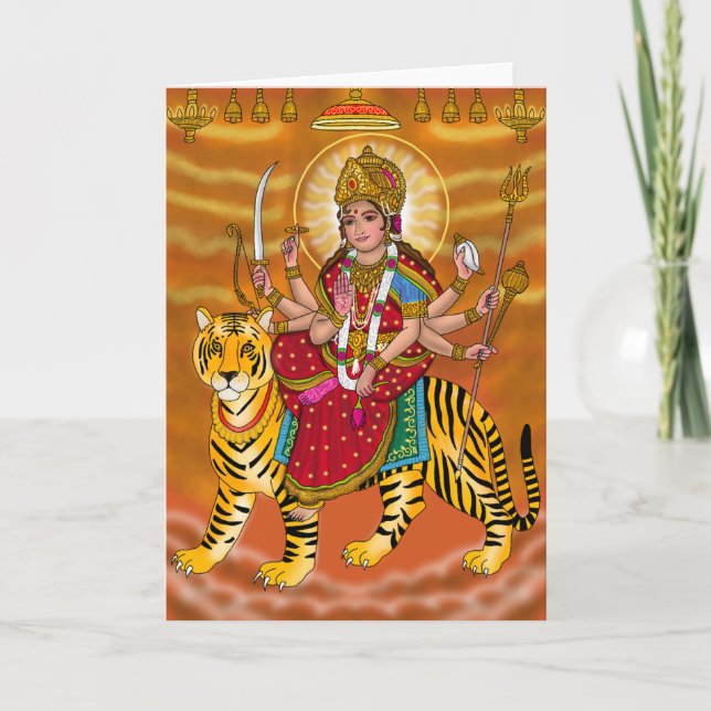 Goddess Durga Greeting Card (Front)