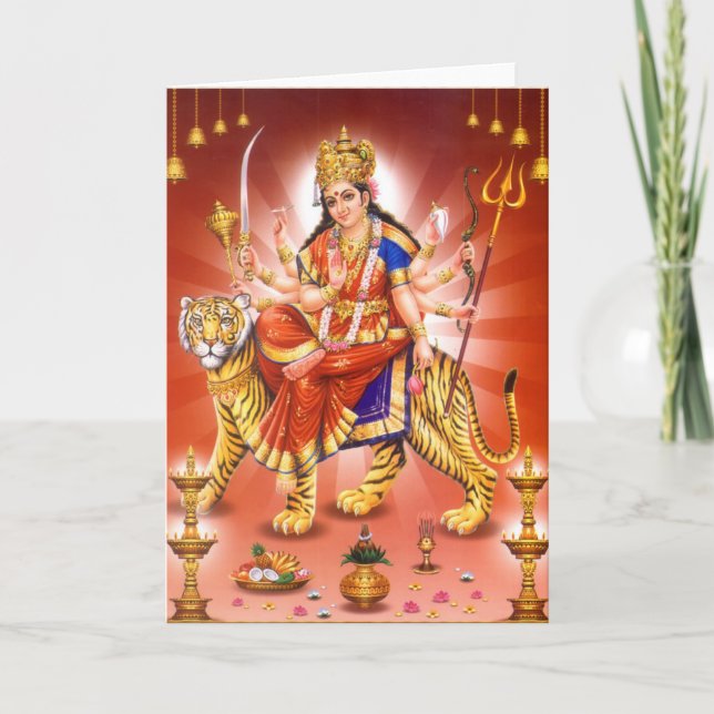Goddess Durga (Hindu goddess) Card (Front)