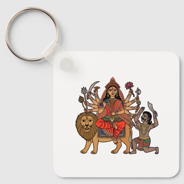Goddess Durga Key Ring (Front)