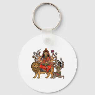 Goddess Durga Key Ring