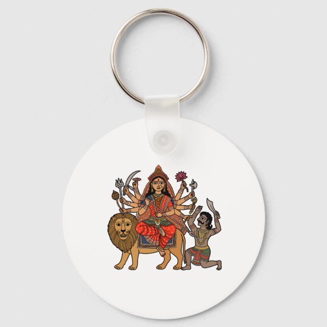 Goddess Durga Key Ring (Front)