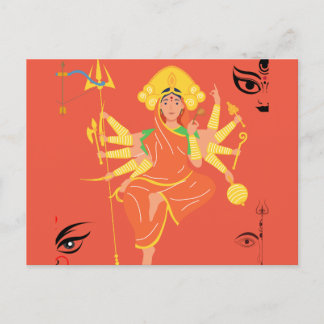 Goddess Durga  Postcard