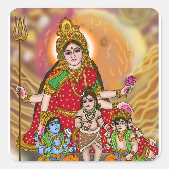 Goddess Durga Sticker (Front)