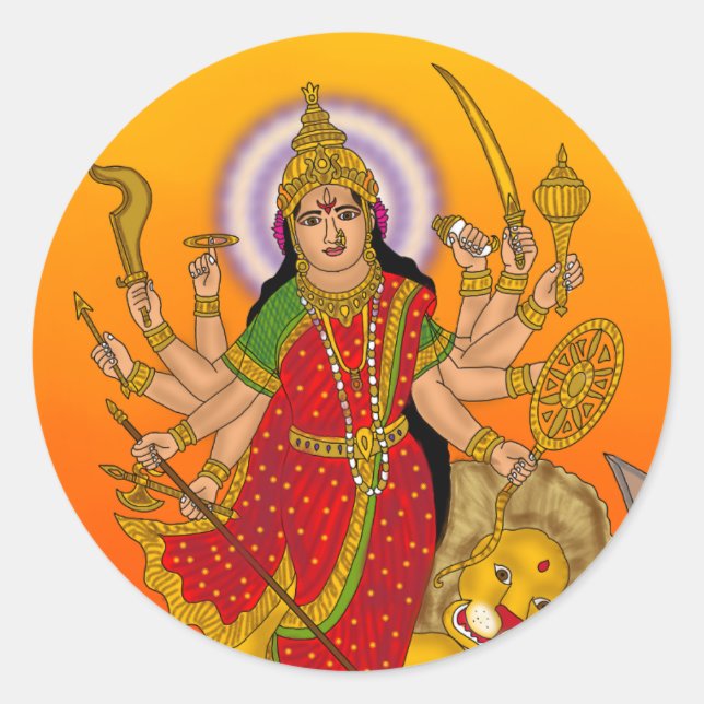 Goddess Durga Sticker (Front)