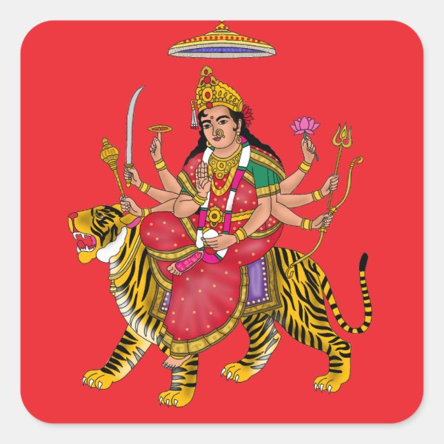 Goddess Durga Sticker (Front)