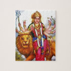 Goddess Durga with Lion Painting