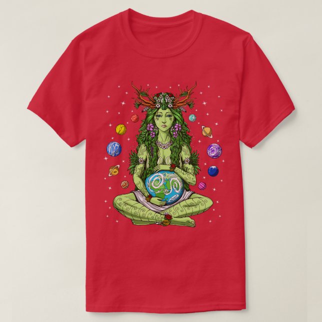 Goddess Earth Gaia T-Shirt (Design Front)