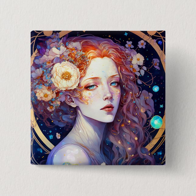 Goddess Fantasy Art Button (Front)