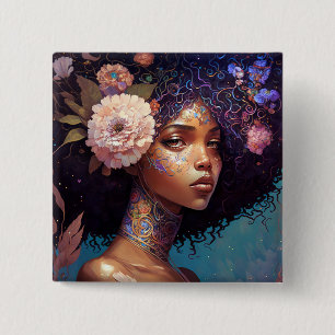Goddess Fantasy Art Button