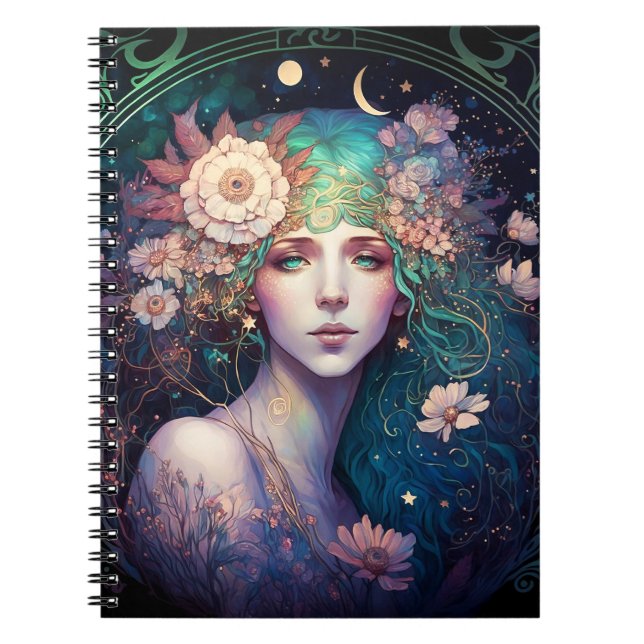 Goddess Fantasy Art Notebook (Front)