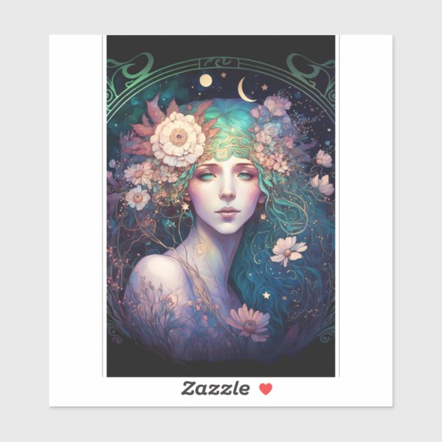 Goddess Fantasy Art Sticker (Sheet)