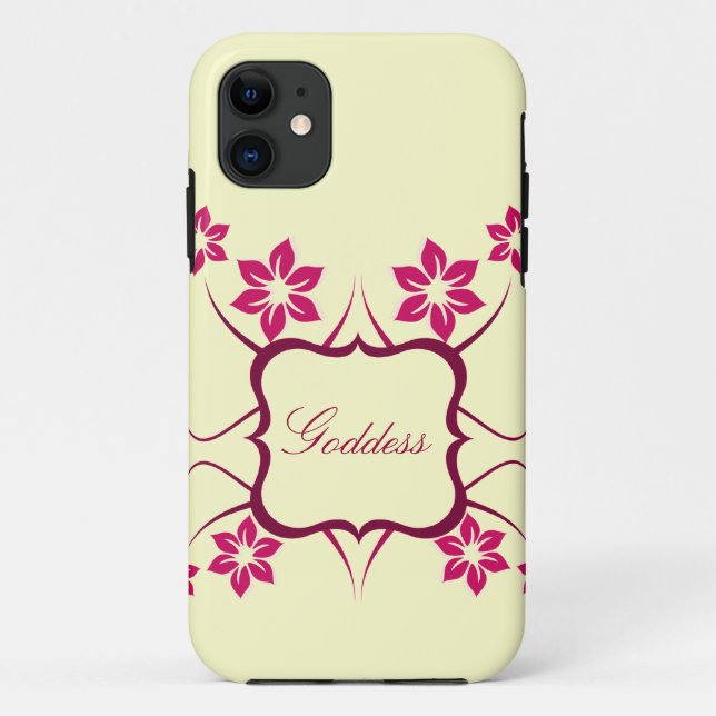 Goddess Floral BT iPhone 5 Case, Pink Case-Mate iPhone Case (Back)
