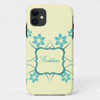 Goddess Floral CM iPhone 5 BT ID Case, Teal