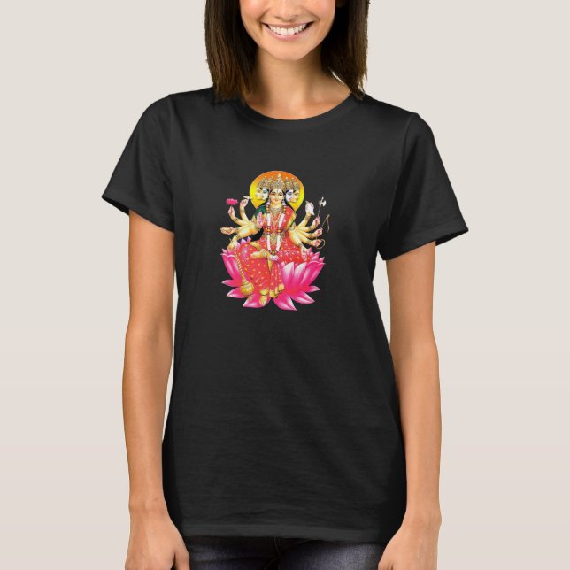 Goddess Gayatri Devi Hindu Deity T-Shirt (Front)