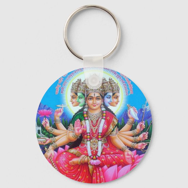 Goddess Gayatri Devi Key Ring (Front)