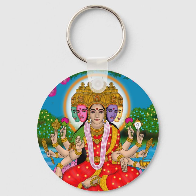 Goddess Gayatri Keychain (Front)