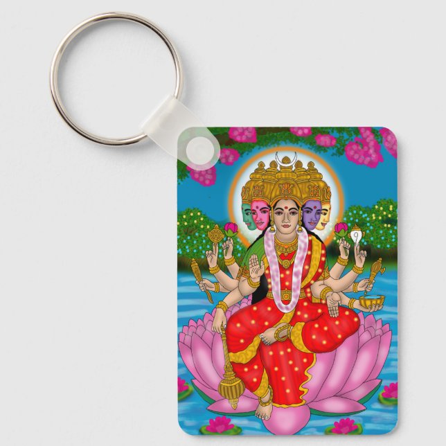 Goddess Gayatri Keychain (Front)