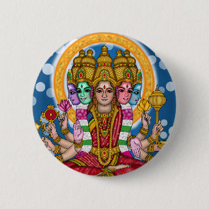 Goddess Gayatri Vintage Button