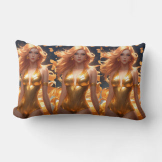 Goddess Glamour: Aphrodite Portrait Lumbar Cushion