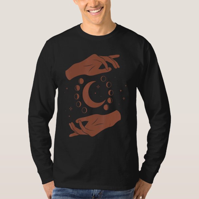 Goddess Healing Hands Moon Light Worker T-Shirt (Front)