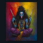 Goddess Kali Abstract Rainbow Portrait Painting Poster<br><div class="desc">Image Title: Kali; Eternal Transformation. Image Description: Dive into the mystical energy of the Hindu Goddess Kali, depicted here in a breathtakingly vibrant and surreal style. This artwork captures Kali in her fierce glory, with her iconic blue skin, wild dreadlocks, and outstretched tongue—a symbol of liberation from ego and illusion....</div>