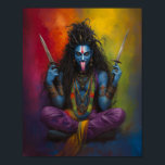 Goddess Kali Abstract Rainbow Portrait Painting Poster<br><div class="desc">Image Title: Kali; Eternal Transformation. Image Description: Dive into the mystical energy of the Hindu Goddess Kali, depicted here in a breathtakingly vibrant and surreal style. This artwork captures Kali in her fierce glory, with her iconic blue skin, wild dreadlocks, and outstretched tongue—a symbol of liberation from ego and illusion....</div>