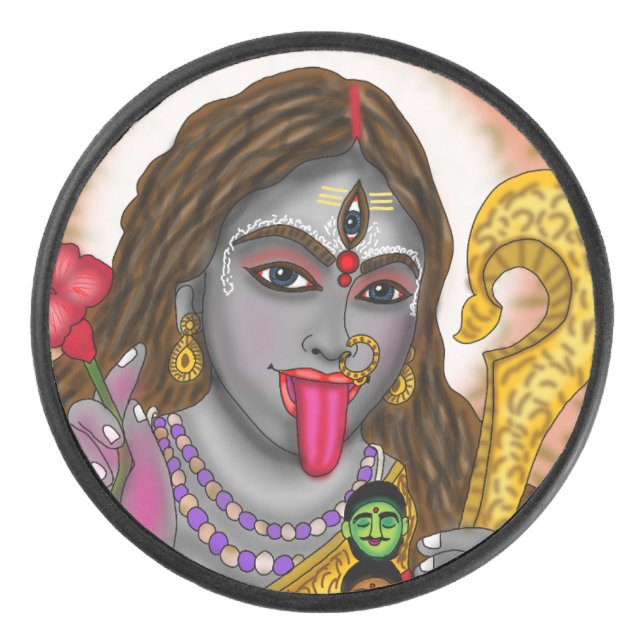 Goddess Kali Mouse Pad Hockey Puck (Front)