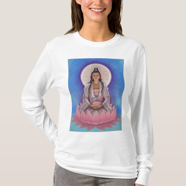 Goddess Kuan Yin Long Sleeve T-shirt (Front)