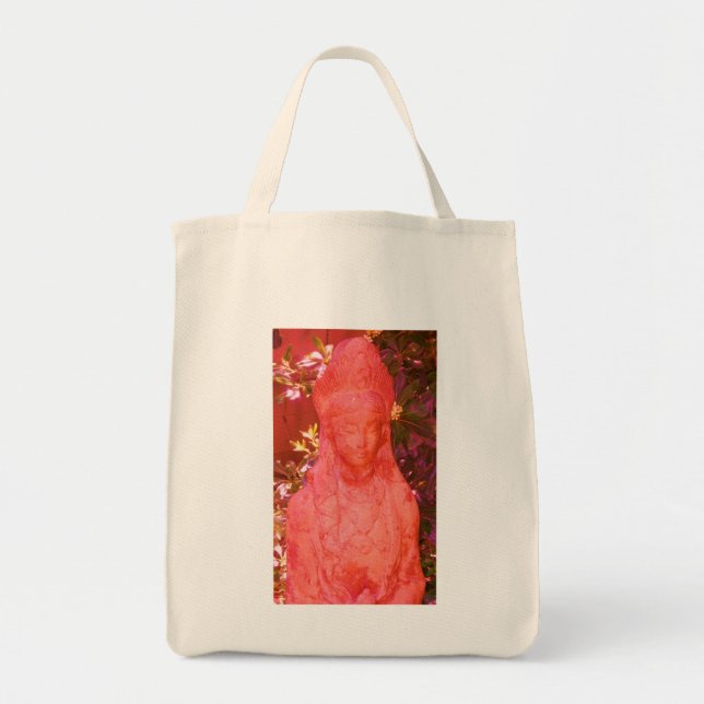 Goddess Kwan Yin Statue Tote Bag (Front)