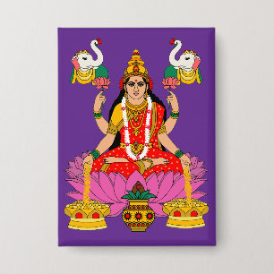 Goddess Lakshmi Button