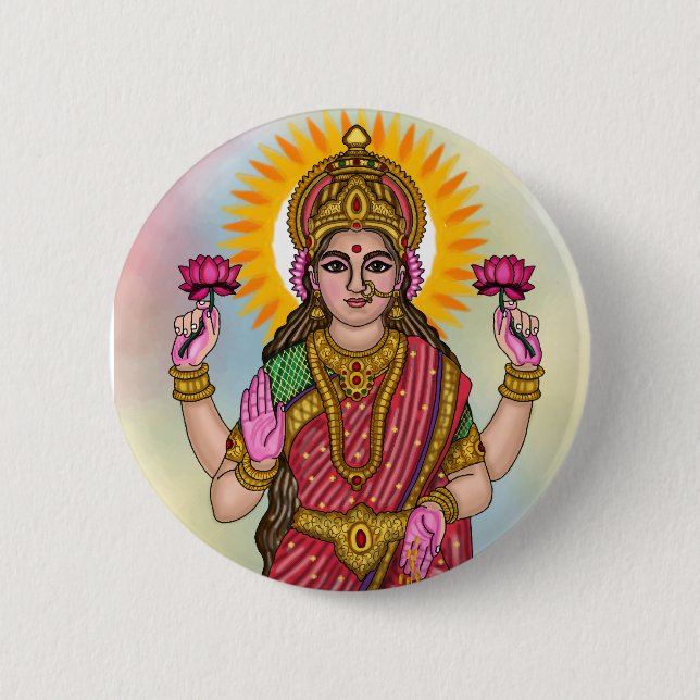 Goddess Lakshmi Button (Front)