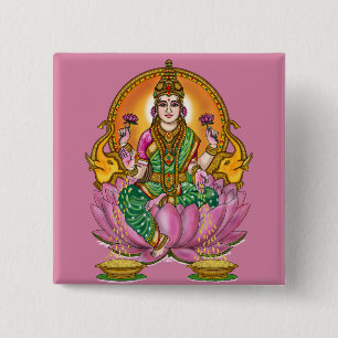 Goddess Lakshmi Button