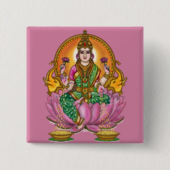 Goddess Lakshmi Button (Front)