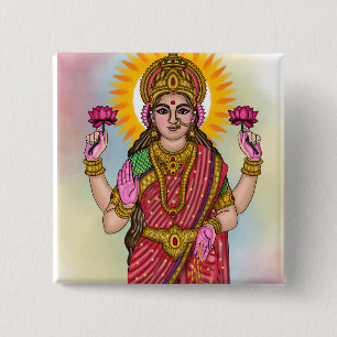Goddess Lakshmi Button