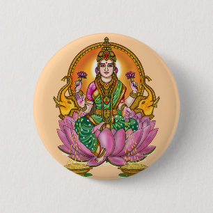 Goddess Lakshmi Button