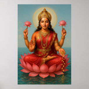 Goddess Lakshmi   Divine Energy of Wealth & P Poster