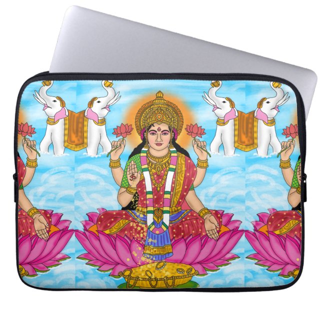 Goddess Lakshmi Laptop Cover (Front)